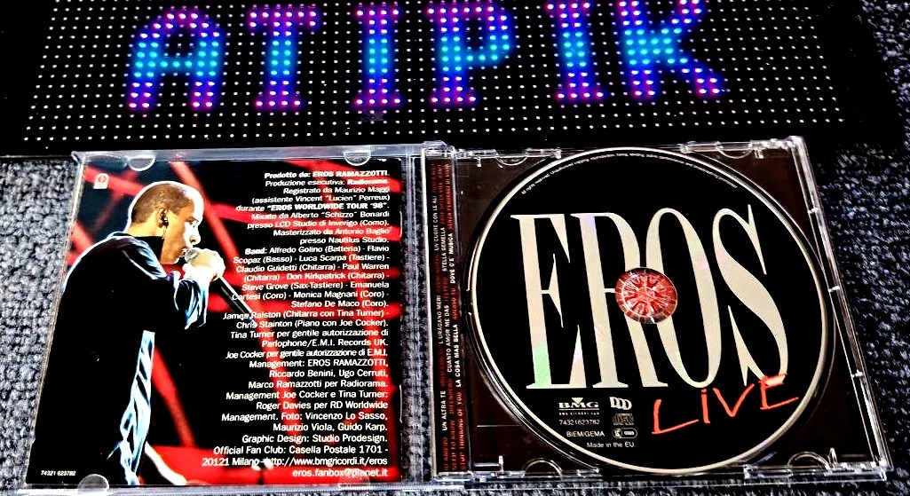 🎸 Cd Eros Ramazzotti - Duplas excepcionais ao vivo de 1998 Joe Cocker - Tina Turner 🌟 – photo 3